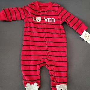 Carters Loved Zipper Bear pajamas